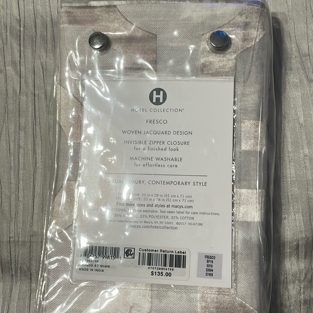 Hotel collection, standard pillow Sham in  fresco